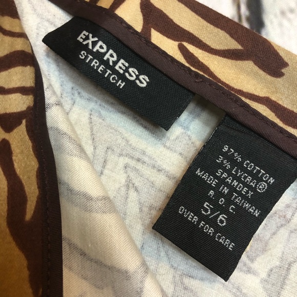 Express animal print mini skirt bold statement mob wife size 5/6 - Picture 5 of 6